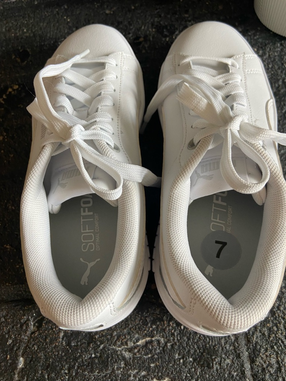 Puma White Platform Lace-Up Sneakers NWS - Picture 5 of 16